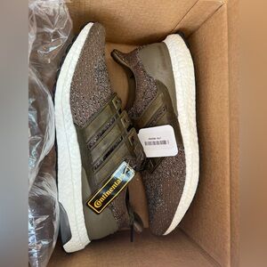 New Size 12 Adidas Mens Ultra Boost 3.0 “Trace Olive” Green Running Shoes S82018